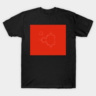 Mandelbrot Set Fractal Simple I red T-Shirt